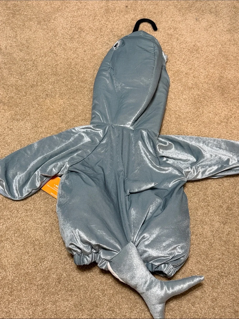 Kids Shark Costume with Hood & Tail - Gray & White